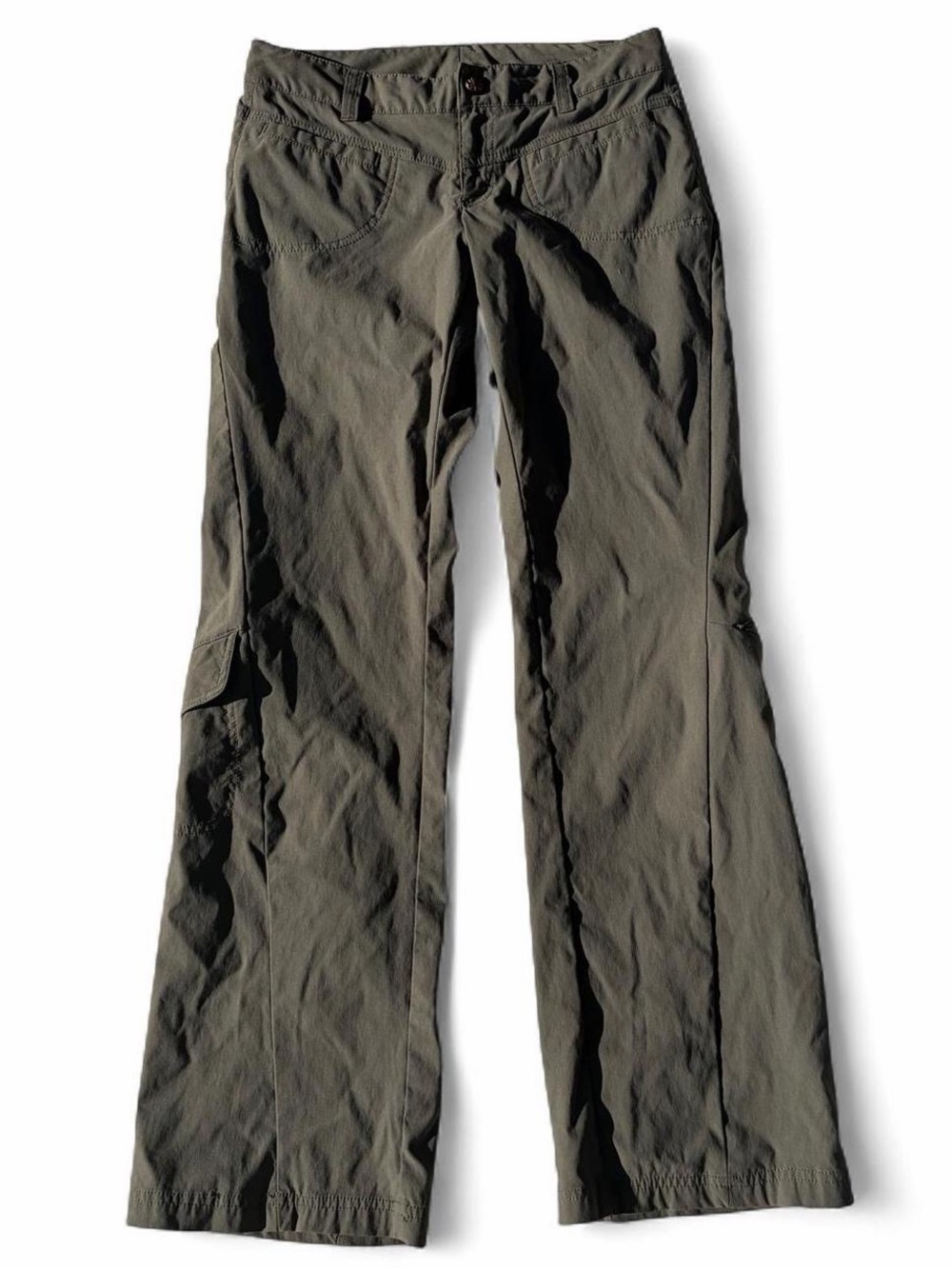 Athleta Dipper Hiking Pants Green Low Rise Stretch Outdoor Pants Size 4